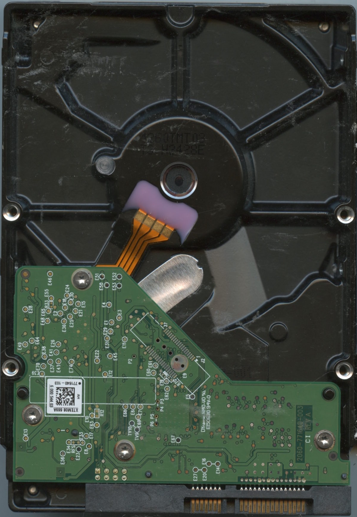 WD5000AAKX WCC2E 05:13 WESTERN DIGITAL 500GB PCB