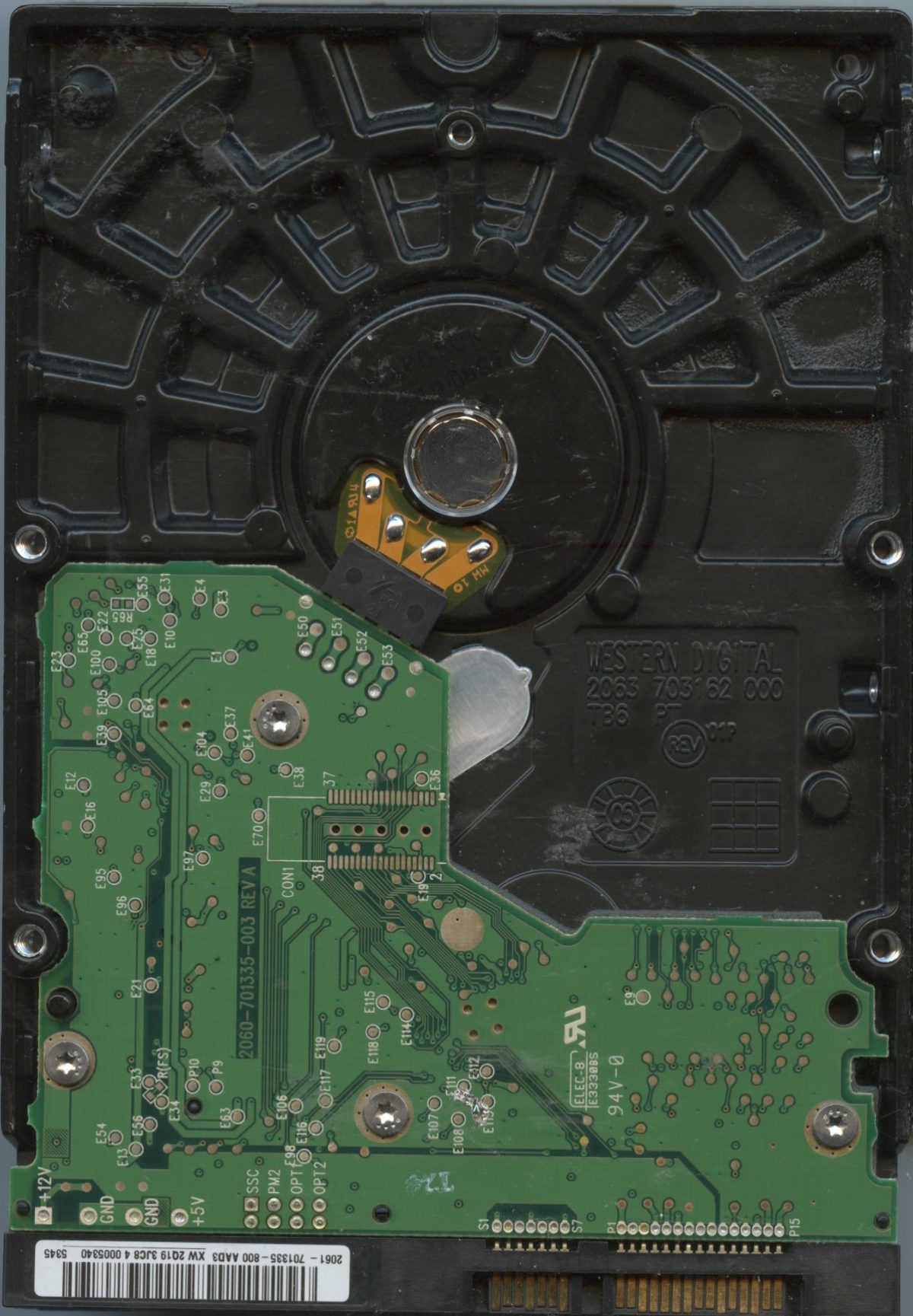WD1600 WCANM 04:05 WESTERN DIGITAL 160GB PCB