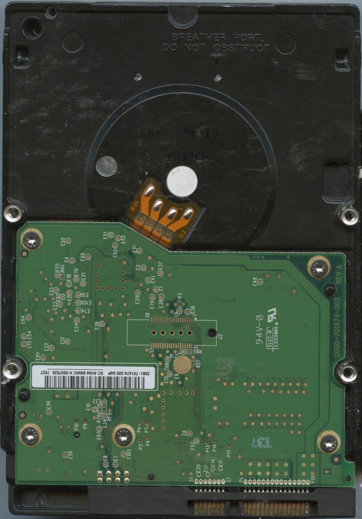 WD800JD WCASJ 08:07 WESTERN DIGITAL 1TB PCB