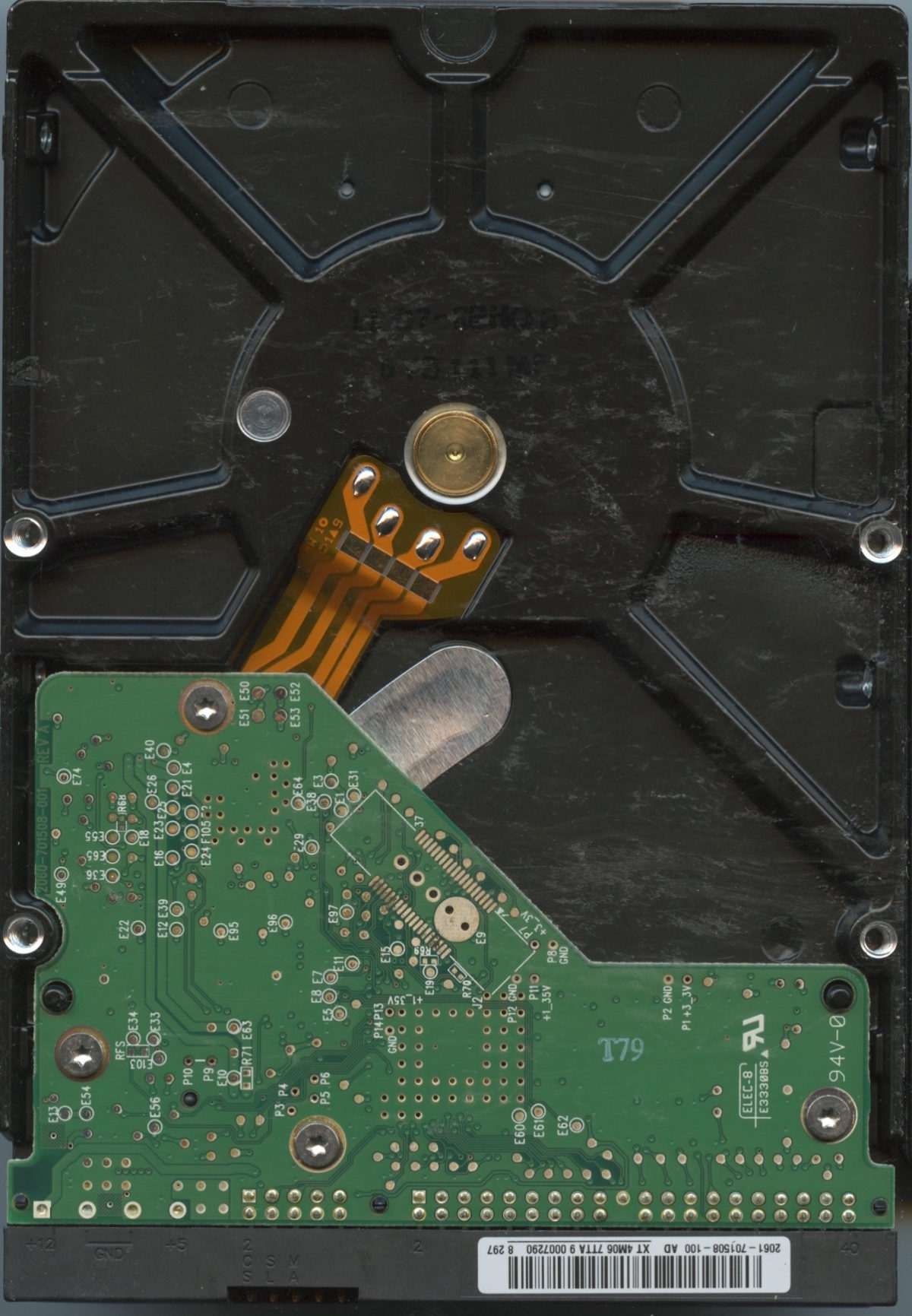 WD5000AAJB WCAS8 01:08 WESTERN DIGITAL 500GB PCB