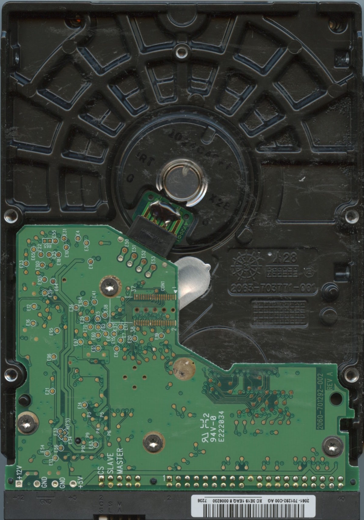 WD2500JB WCANK 01:07 WESTERN DIGITAL 250GB PCB