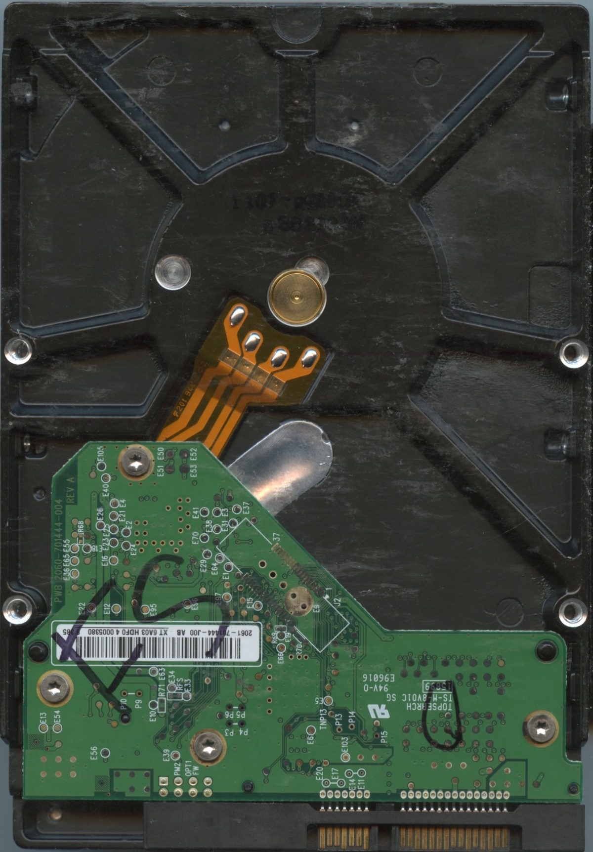 WD5000AAVS-00ZTB0 WCASU 500GB 04:08 WESTERN DIGITAL HDD PCB